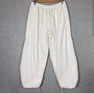 Athleta Grace Warm Up Pant Womens Size L Wide Leg Ankle Drawstring Elastic Waist